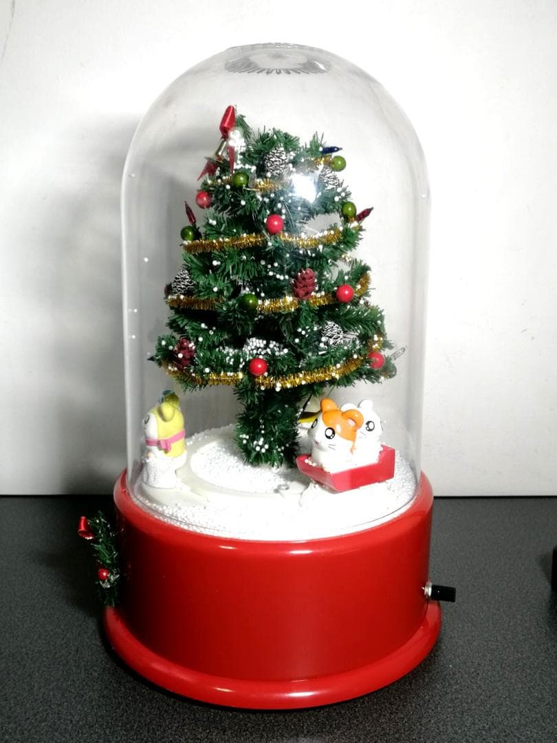 とっとこハム太郎 雪ふるツリー ハムたちが回転 クリスマスツリー スノードーム