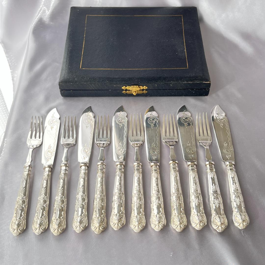 【Robert Pringle】 【純銀ハンドル】キングスパターン 12本