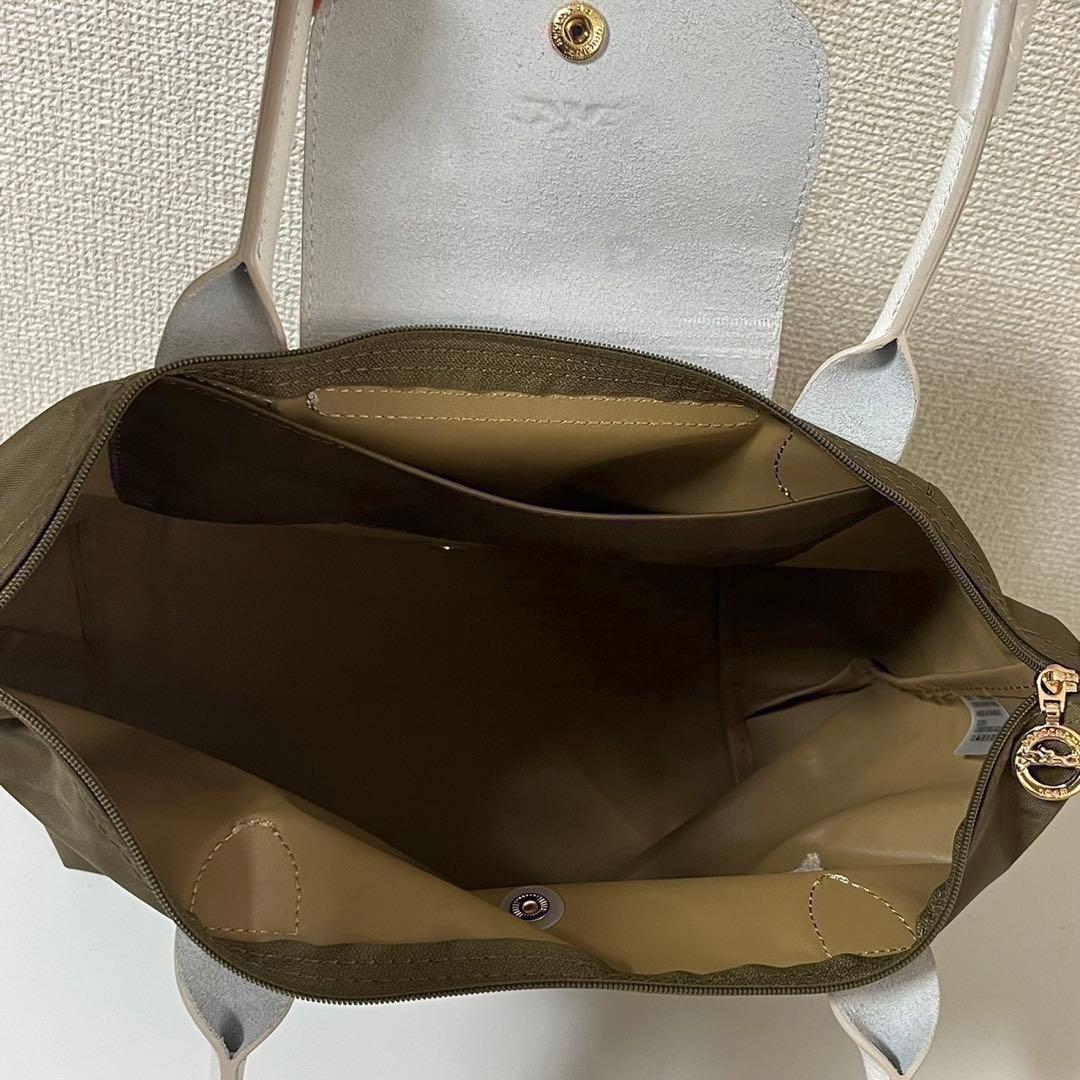 【新品】ロンシャン ル プリアージュ オリジナル 最新限定Mエッフェル塔カーキ