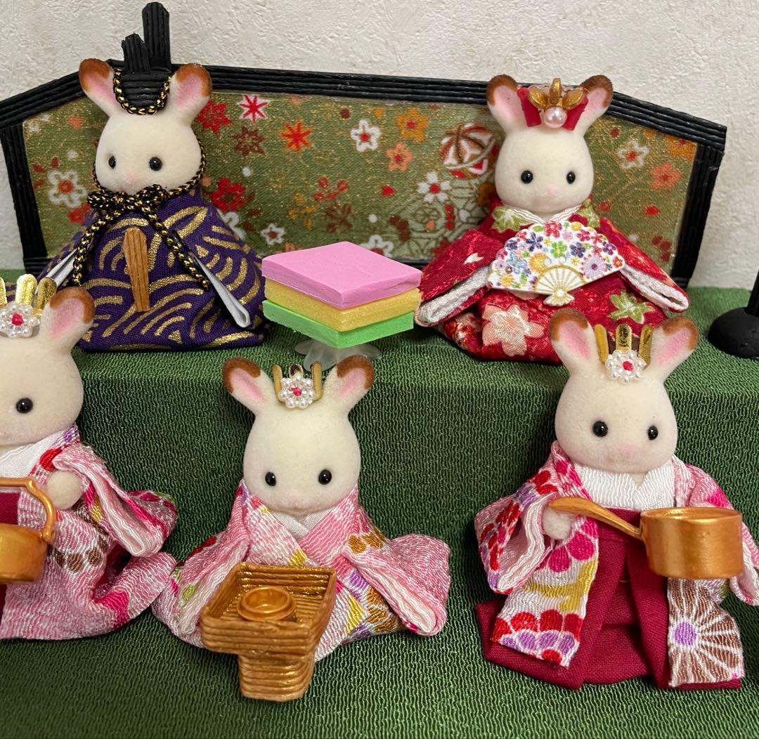 雛人形 シルバニア赤ちゃん 二段飾り