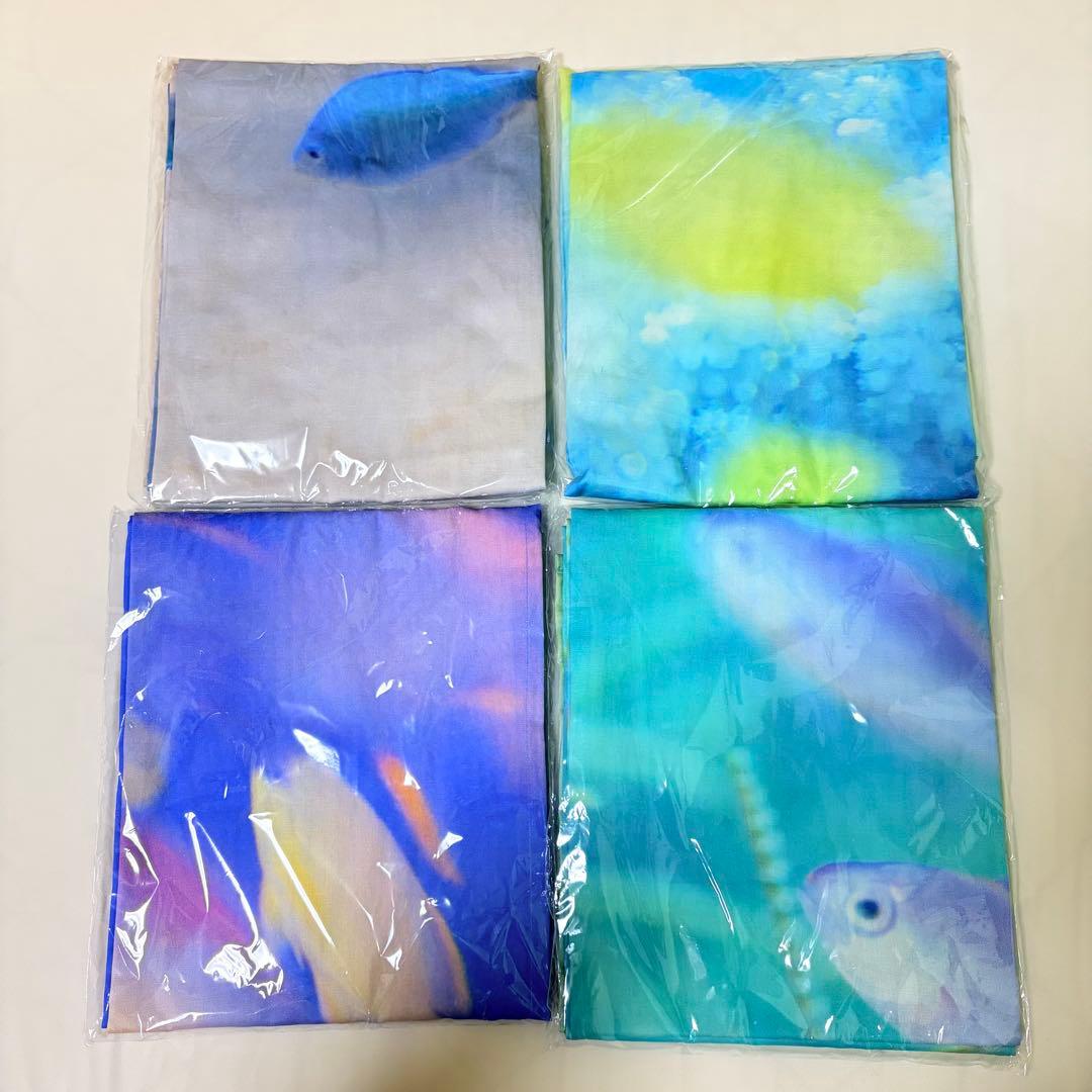 フェリシモ　海とかもめ部　海のカーテンマルチクロス　全4種類セット