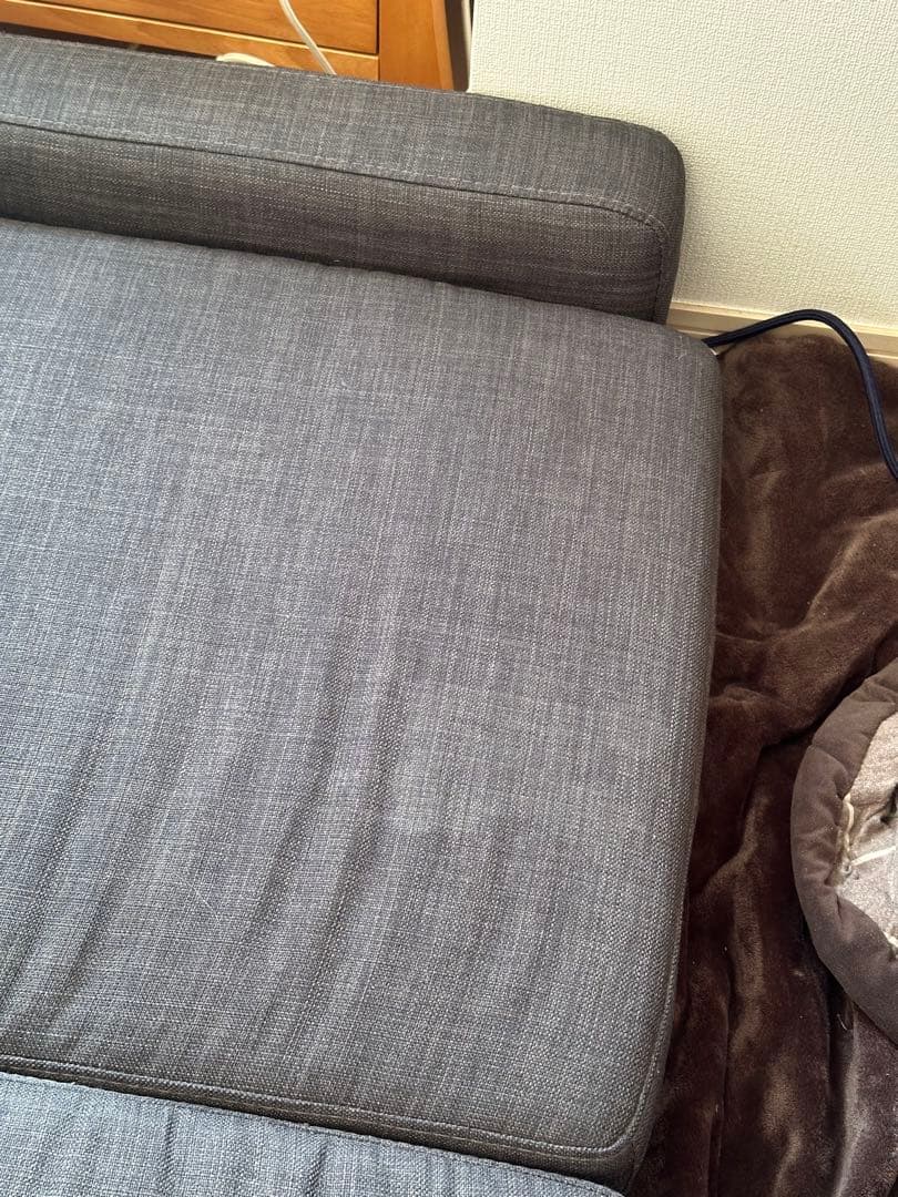 *直接引き取り優先* ダークグレー 3人掛け　フロアソファ