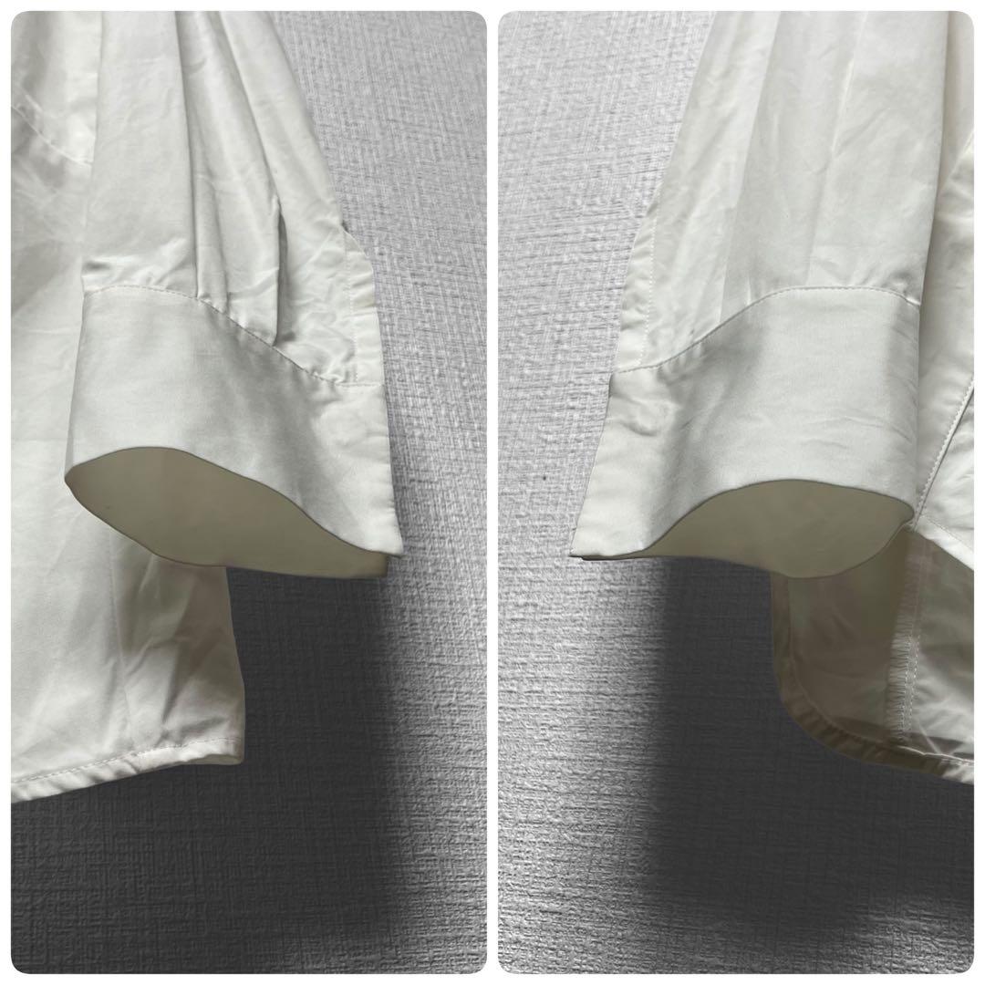 ヨウジヤマモトファム 斜めボタン 変形デザインシャツ スナップボタン 比翼仕立て