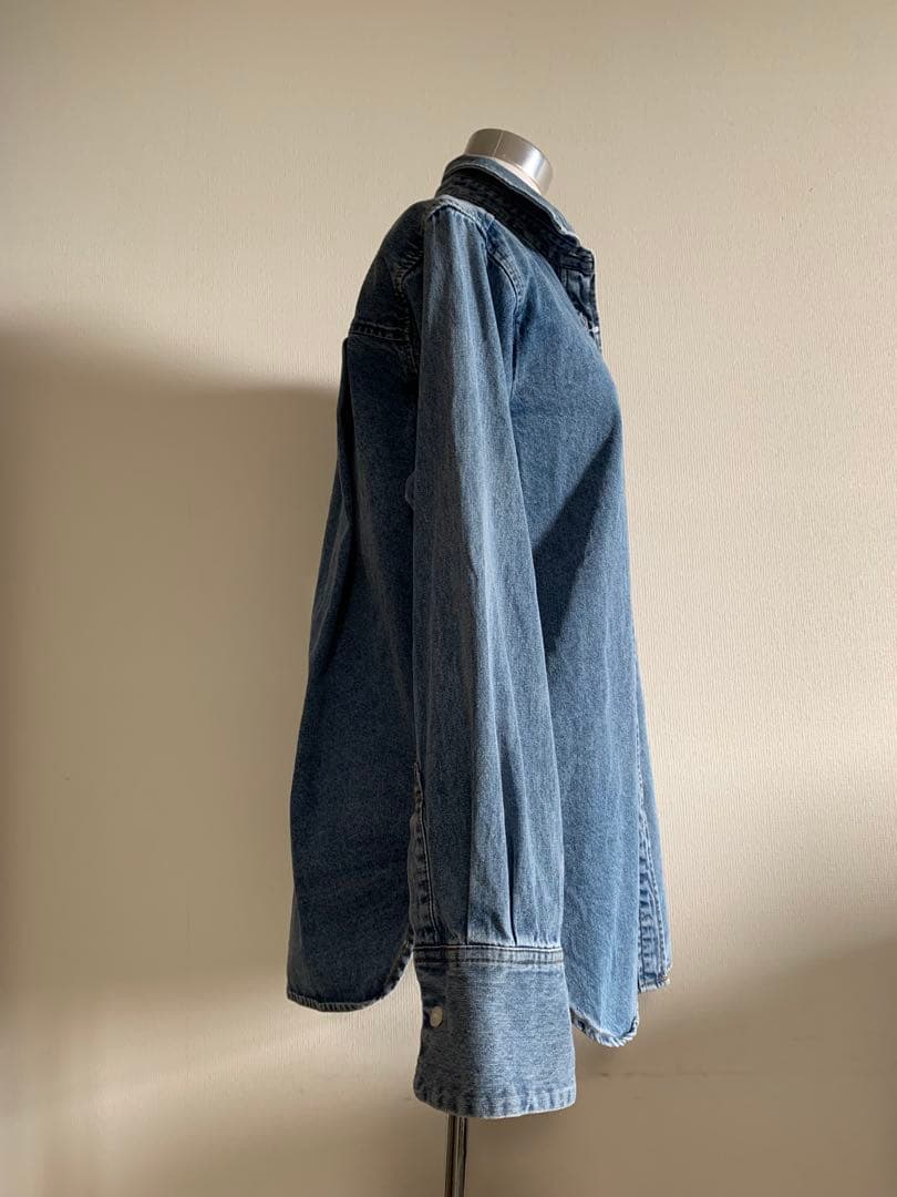 ❣️新年特価7日迄未使用タグ付きIENA デニムベーシックシャツ ブルー　追加分