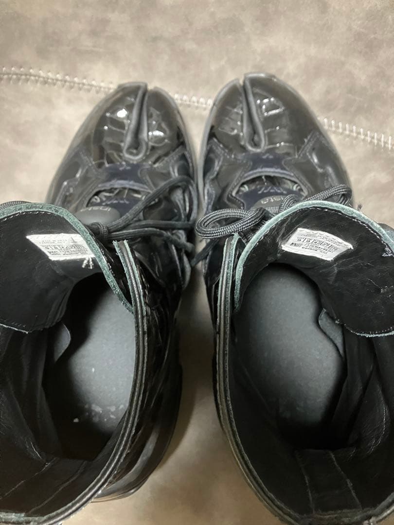 archive マルジェラ　リーボック　クロコ　ブーツブラック　レザー