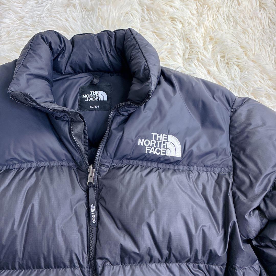 【美品】ノースフェイスダウンジャケット　ヌプシ　ブラックメンズXL 大きいサイズ