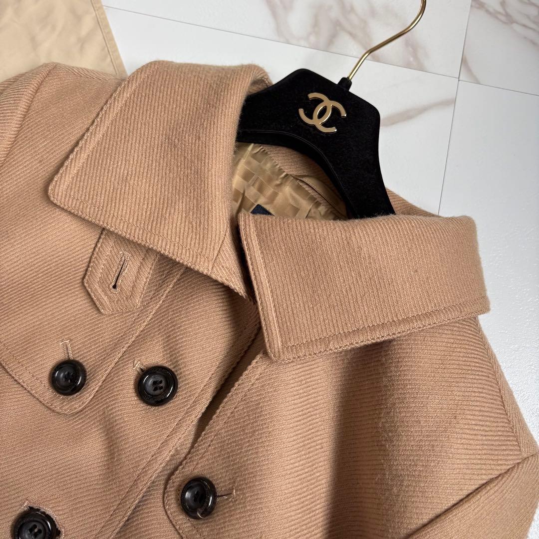 大きいサイズ3L◆バーバリーロンドン シングル ピーコート シャドーチェック