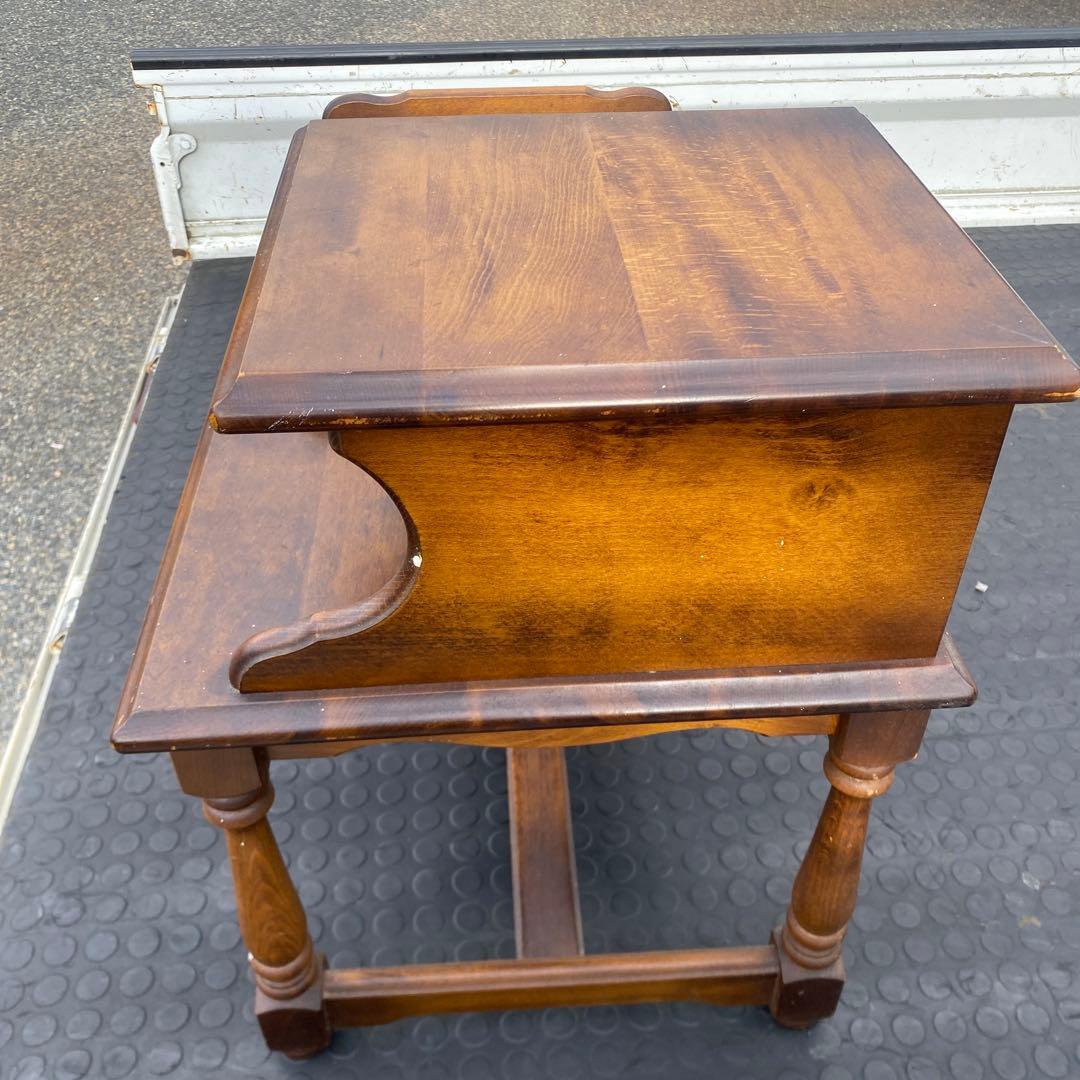 カリモク家具コロニアル テレフォンベンチ 電話台 サイドテーブル 花台 飾り棚