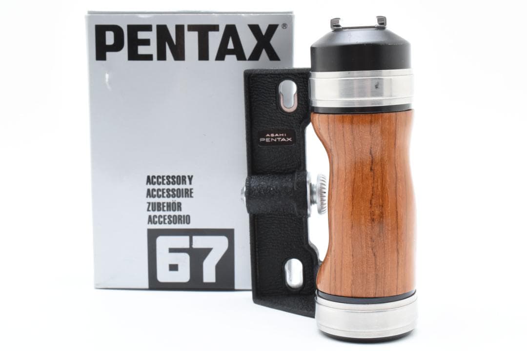 【美品/元箱付】Asahi Pentax 67 Grip 木製グリップ
