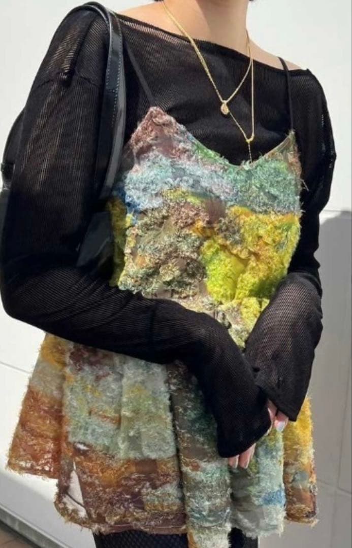 トップス AMERI MEDI RACHEL FLUFFY ART CAMISOLE M