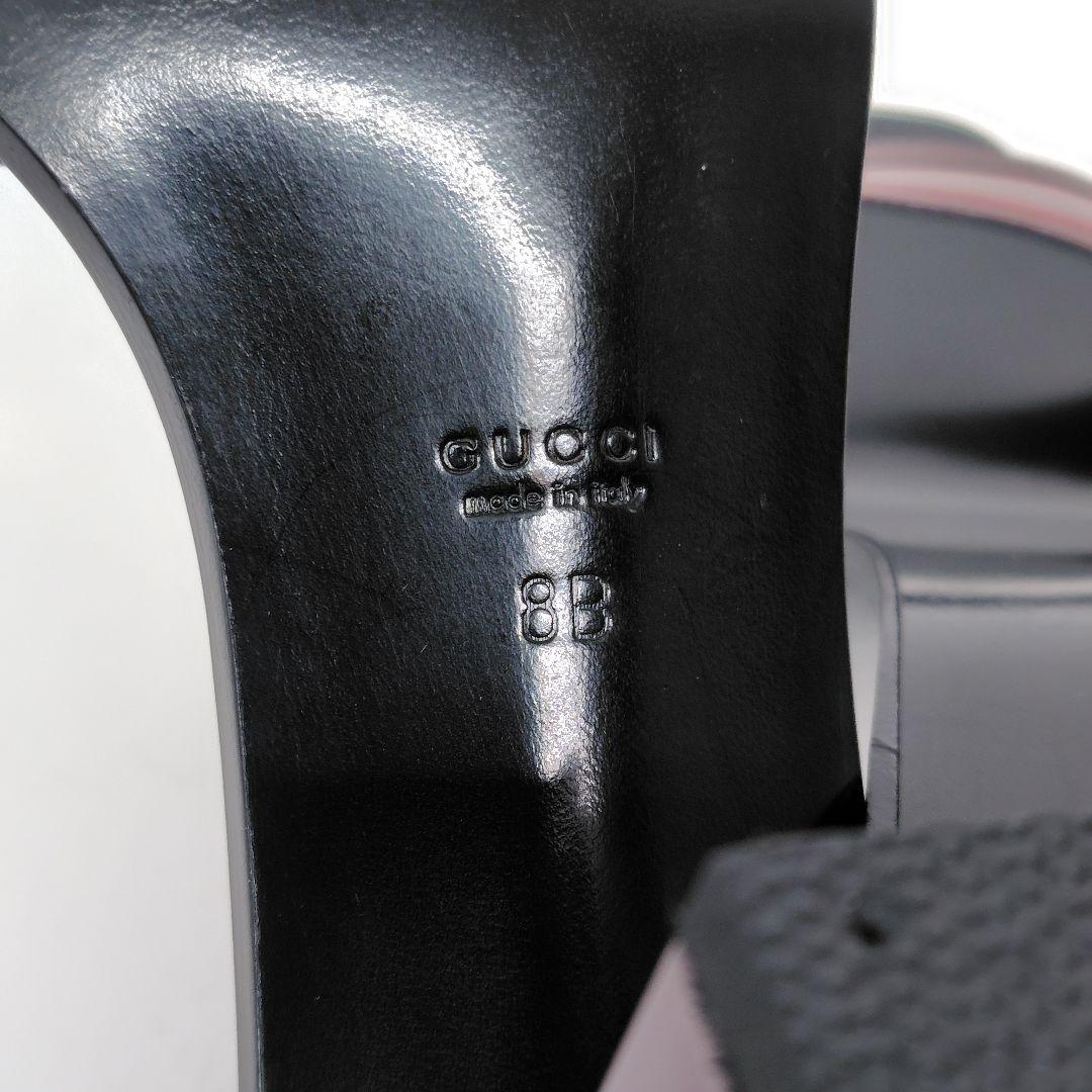 ★美品★GUCCI グッチ ヒールサンダル 25cm ミュール 8B チャンキー