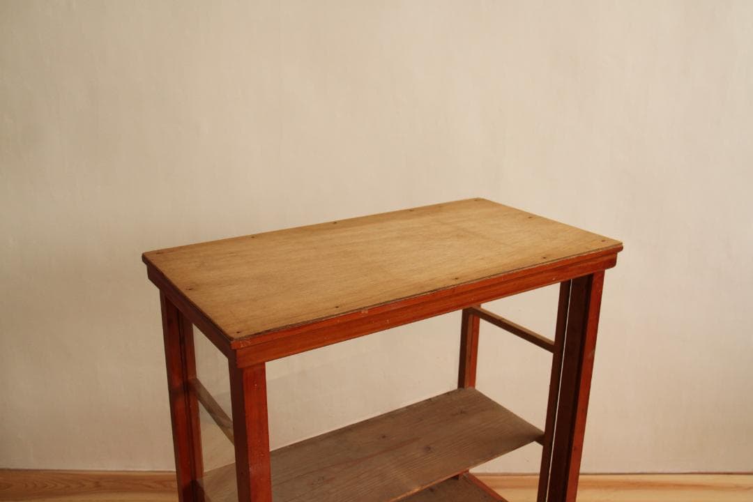 ガラス棚　デイズプレイ棚　店舗什器　棚　木製アンティーク　高さ約90㎝