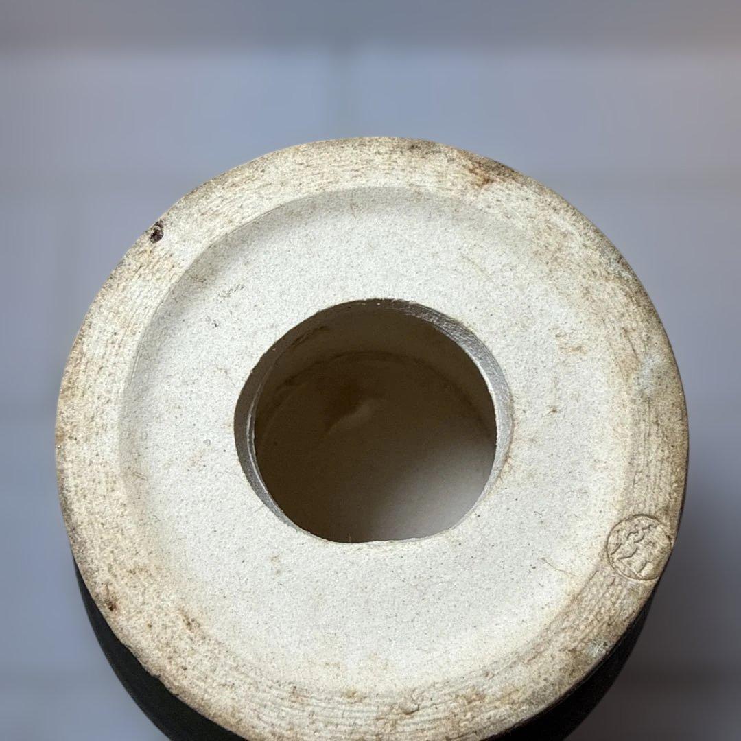 陶芸　茶道具　花瓶　優雅お茶器 陶器製 丸型花器 大きめ
