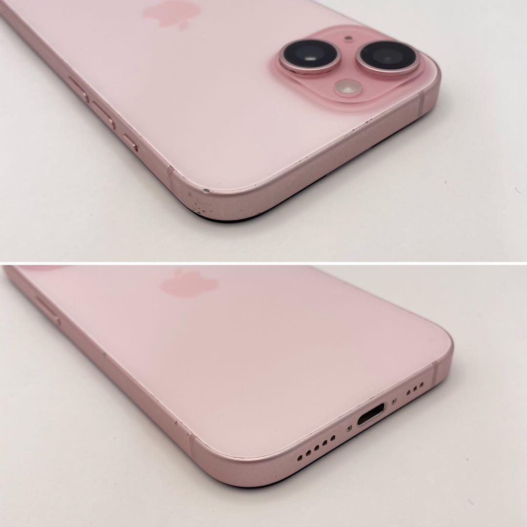 iPhone 15 128GB 大容量バッテリー新品100% ピンク