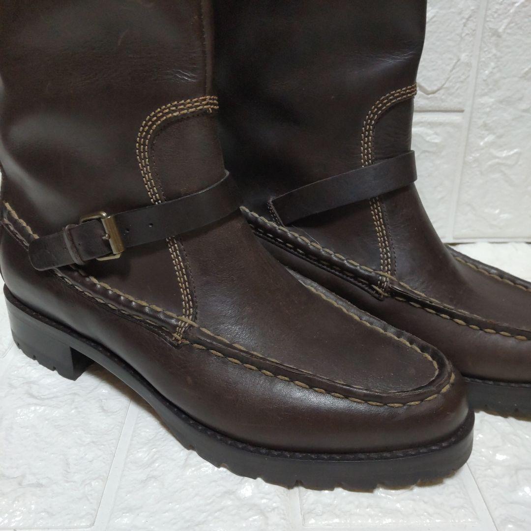 ラルフローレン・ブーツ・ レザー ・ロングブーツ ・バックル付き