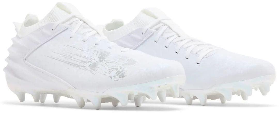アンダーアーマー 27 アメフト スパイク シューズ 白 靴 クリート