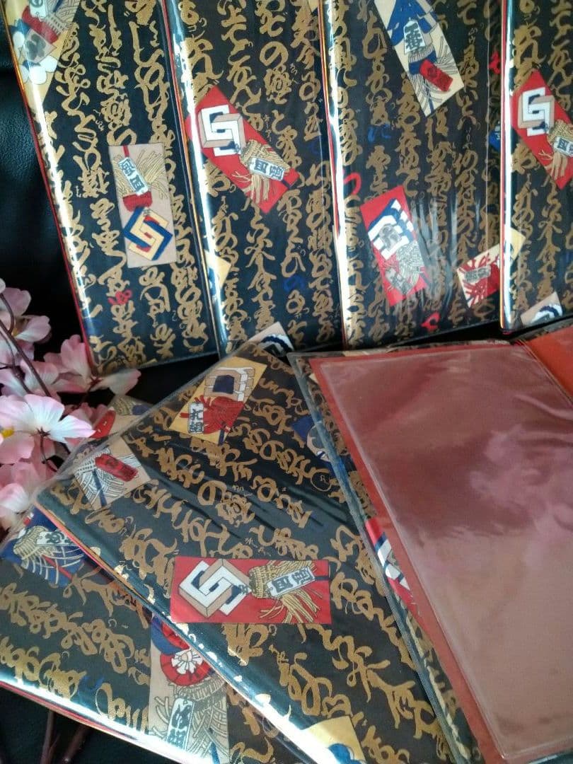 ♥【30日までの期間限定】値下げ対応 ♥高級・手すき 和紙メニューブック １０冊