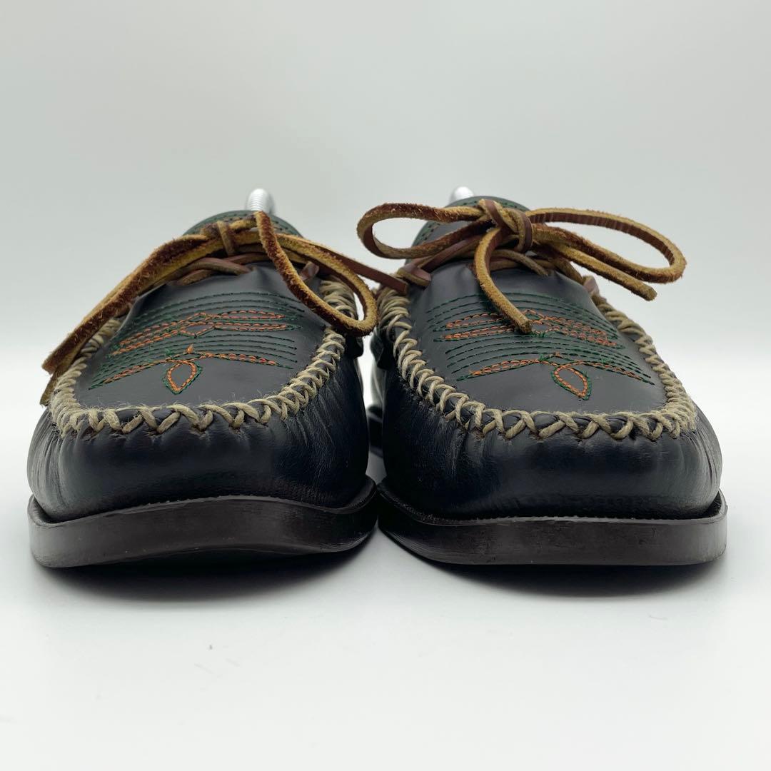 希少 USA製 YUKETEN デッキシューズ ウエスタンモック ダークブラウン
