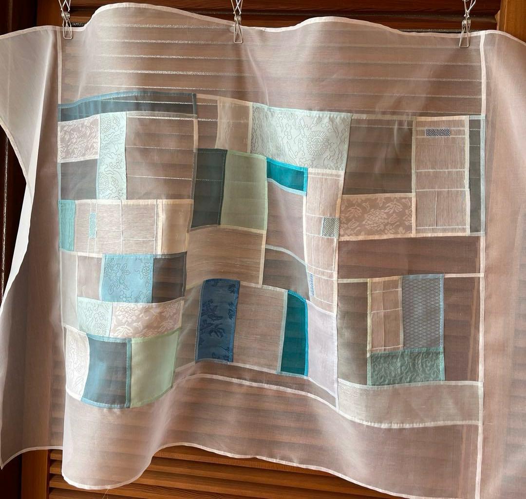 薄絹のタペストリー・空　韓国ポジャギ　ハンドメイド