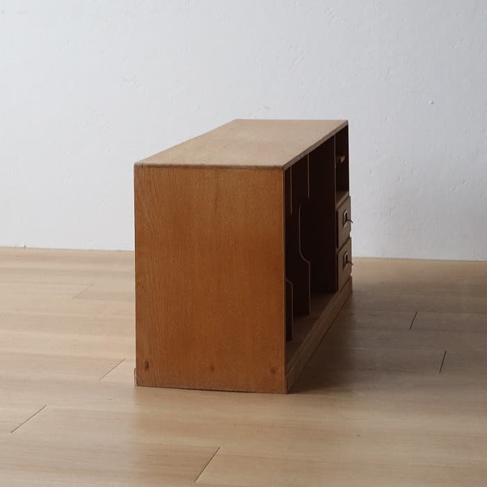 アンティーク 本棚 書棚 無塗装 ナラ材 古家具 昭和レトロ