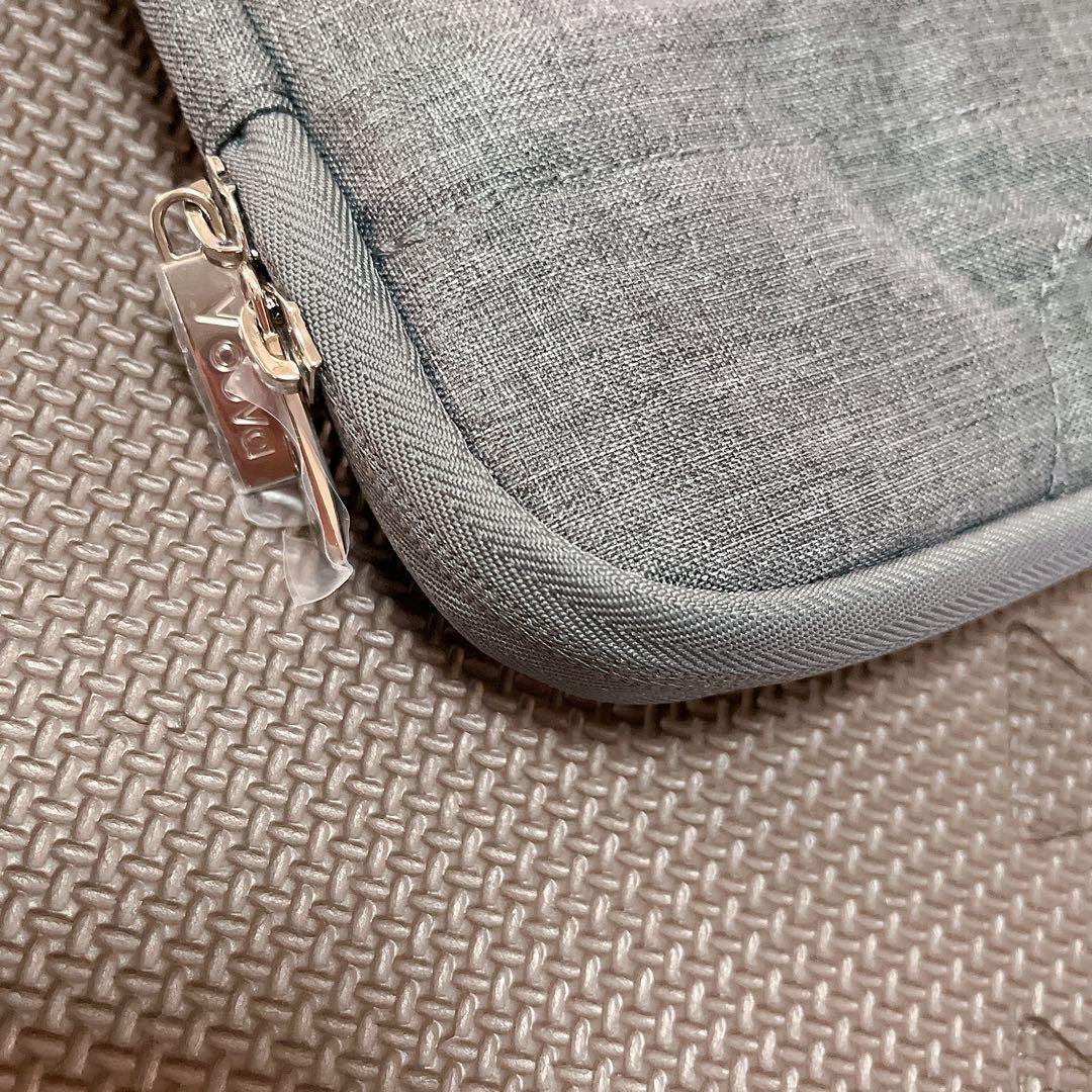 ノートパソコン ケース 衝撃吸収 ショルダーストラップ付き グレー 男女兼用