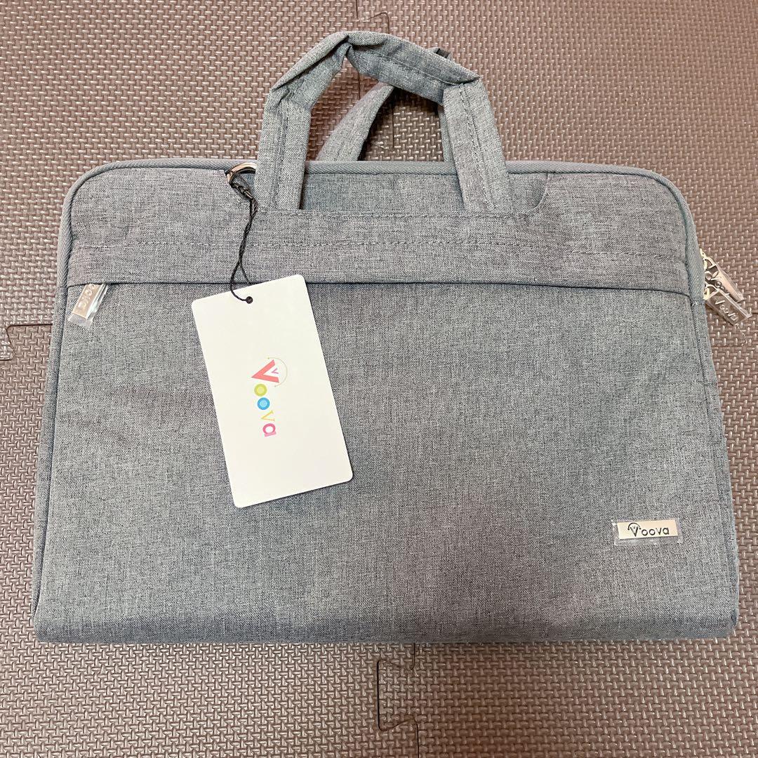 ノートパソコン ケース 衝撃吸収 ショルダーストラップ付き グレー 男女兼用