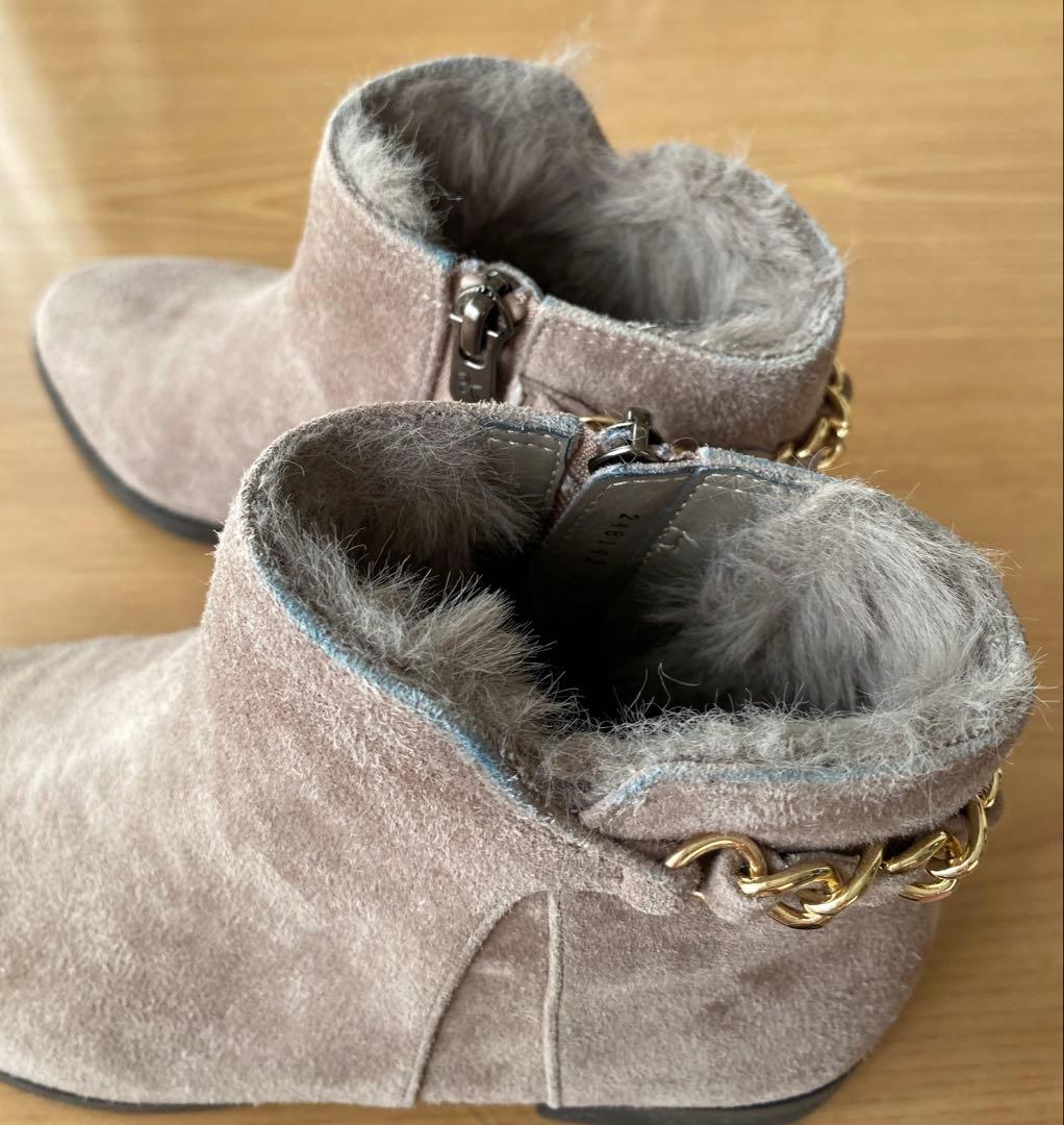 銀座かねまつ　内側ボア　ショートブーツ（22.5㎝）