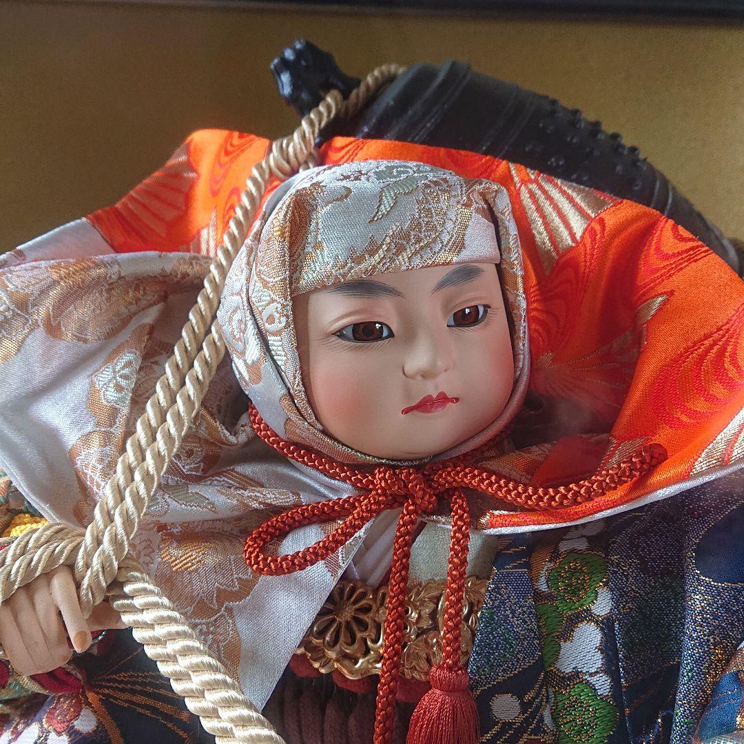 人形師 好光 五月人形ガラスケース入り 釣弁(弁慶)