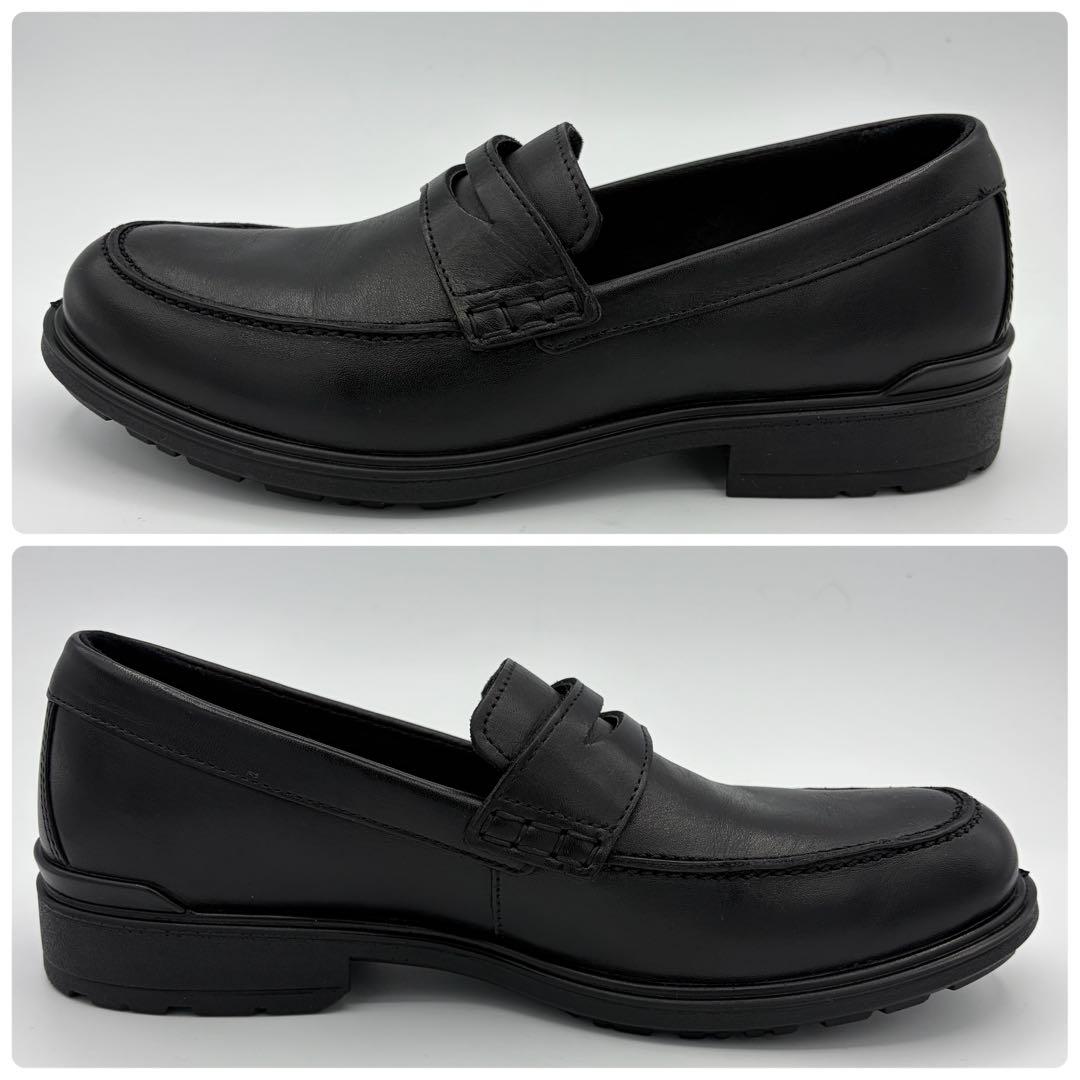 美品！ecco ローファー　黒　レザーシューズ　ペニーローファー　23cm