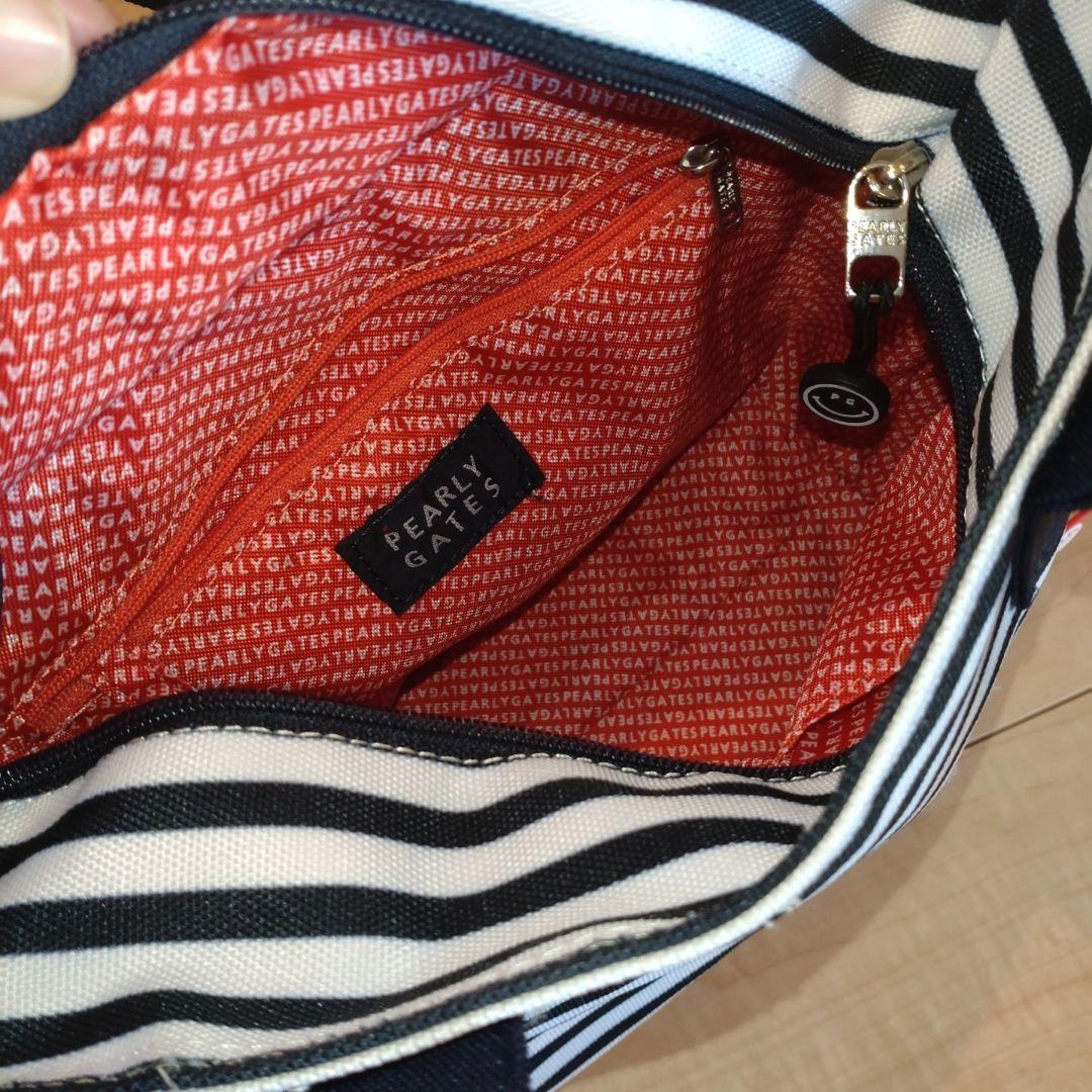 あ*ん様 PEARLY GATES ストライプ　カートバッグ