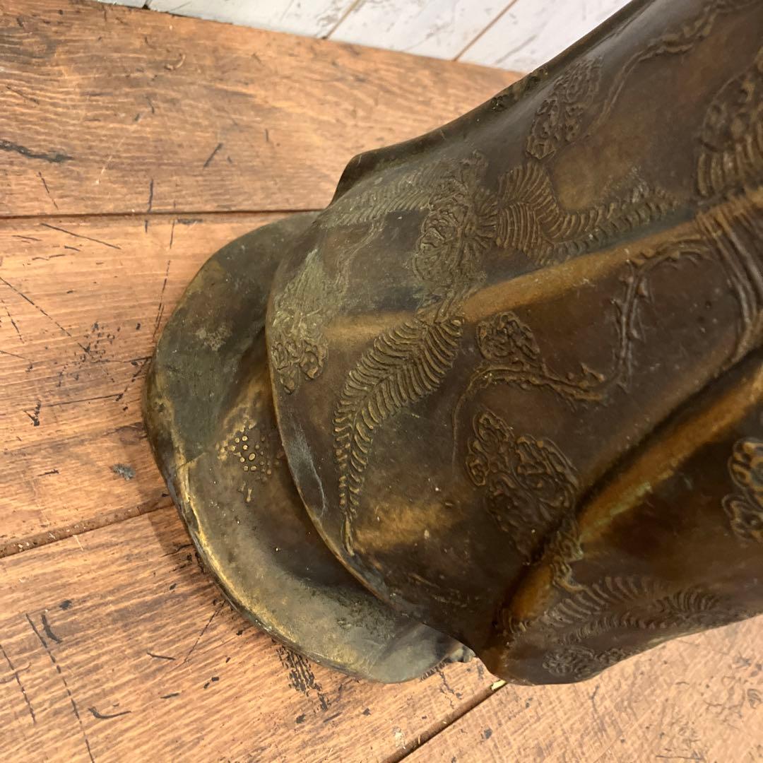 昭和レトロ 金属製 観音菩薩像 観音様 置物 オブジェ インテリア