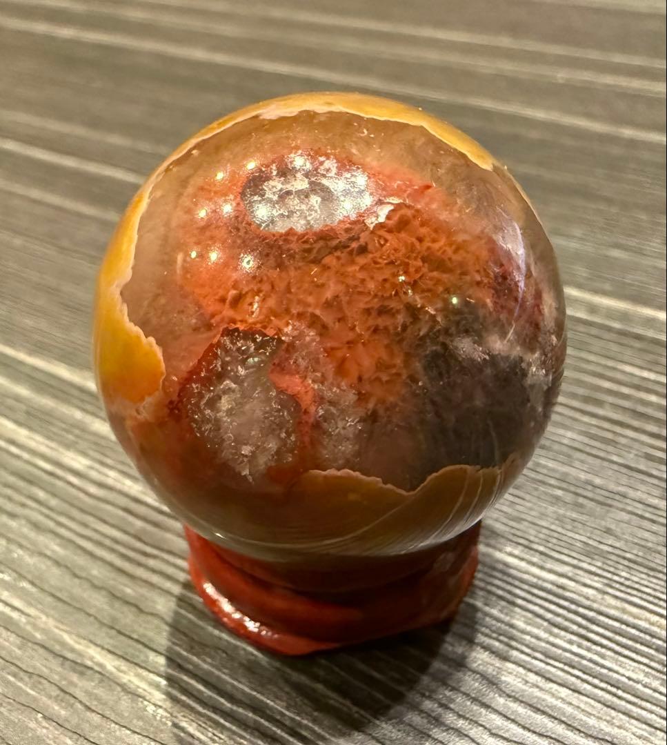 希少♡ 激レア 戦国紅瑪瑙 スフィア 丸玉 ② 瑪瑙 天然石