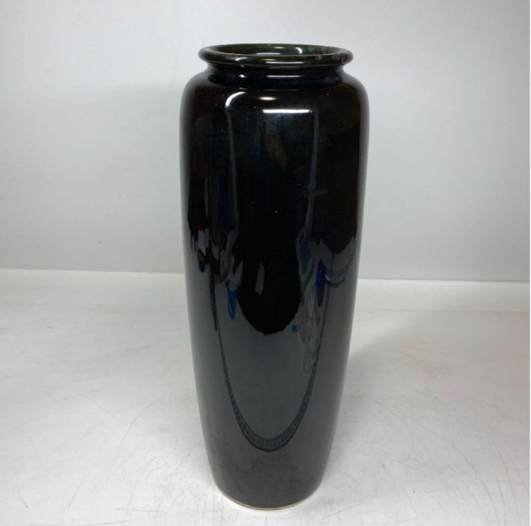 時代物 黒釉　高さ約32.4㎝ y619