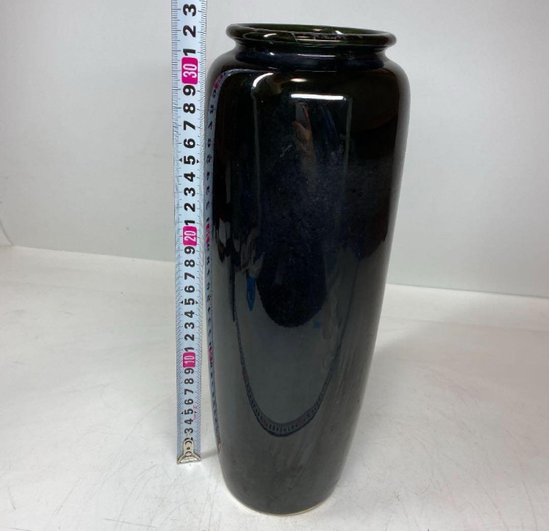 時代物 黒釉　高さ約32.4㎝ y619