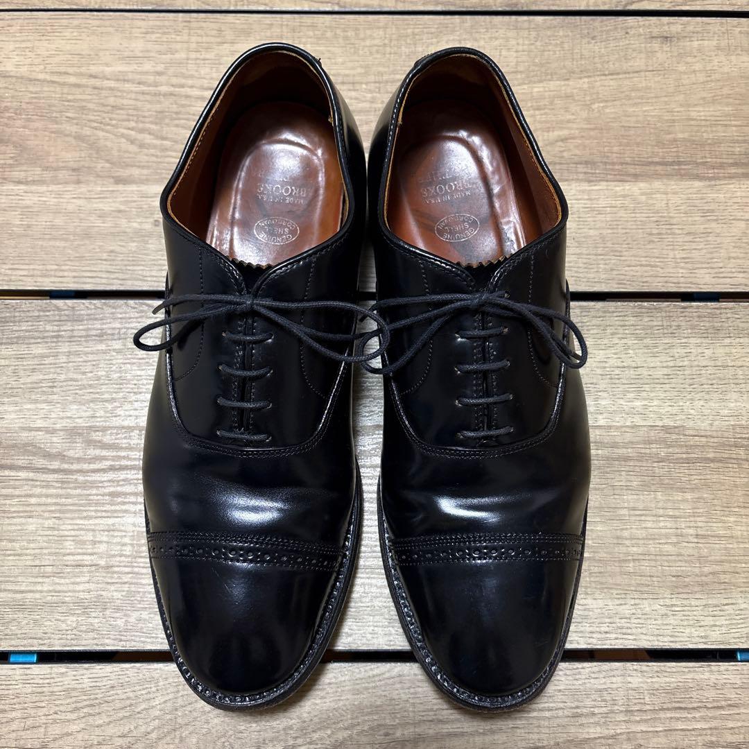 オールデン ブルックスブラザーズ 別注 ストレートチップ ブラック コードバン