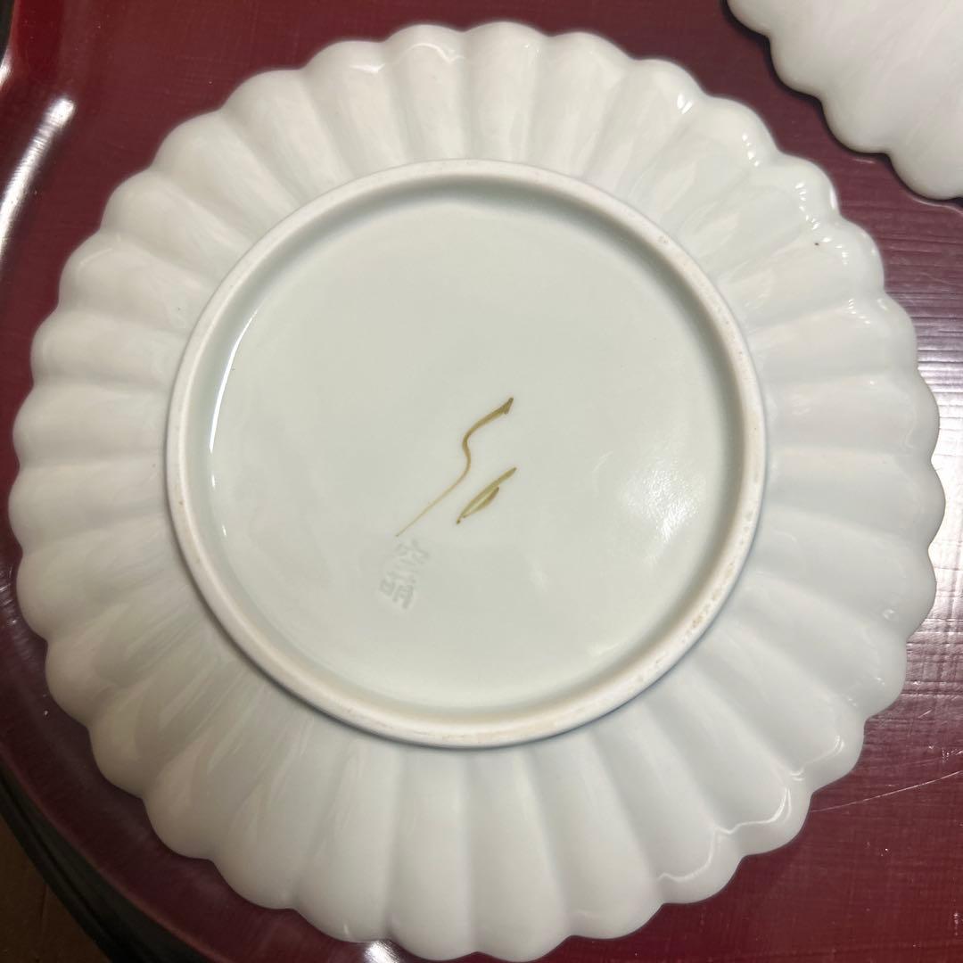 作家　陶芸作家　空萌工房 うさぎ 田口紀美子　菊割皿　2枚セット