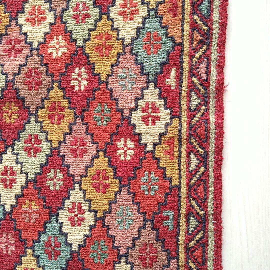 スマック織り キリム 95×52cm スモールジグザグダイヤ柄 ペルシャ絨毯