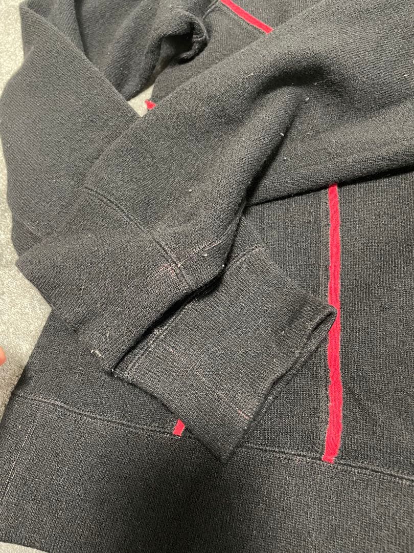 コムデギャルソン オムプリュス ハーフジップ スウェット 黒　赤 COMME