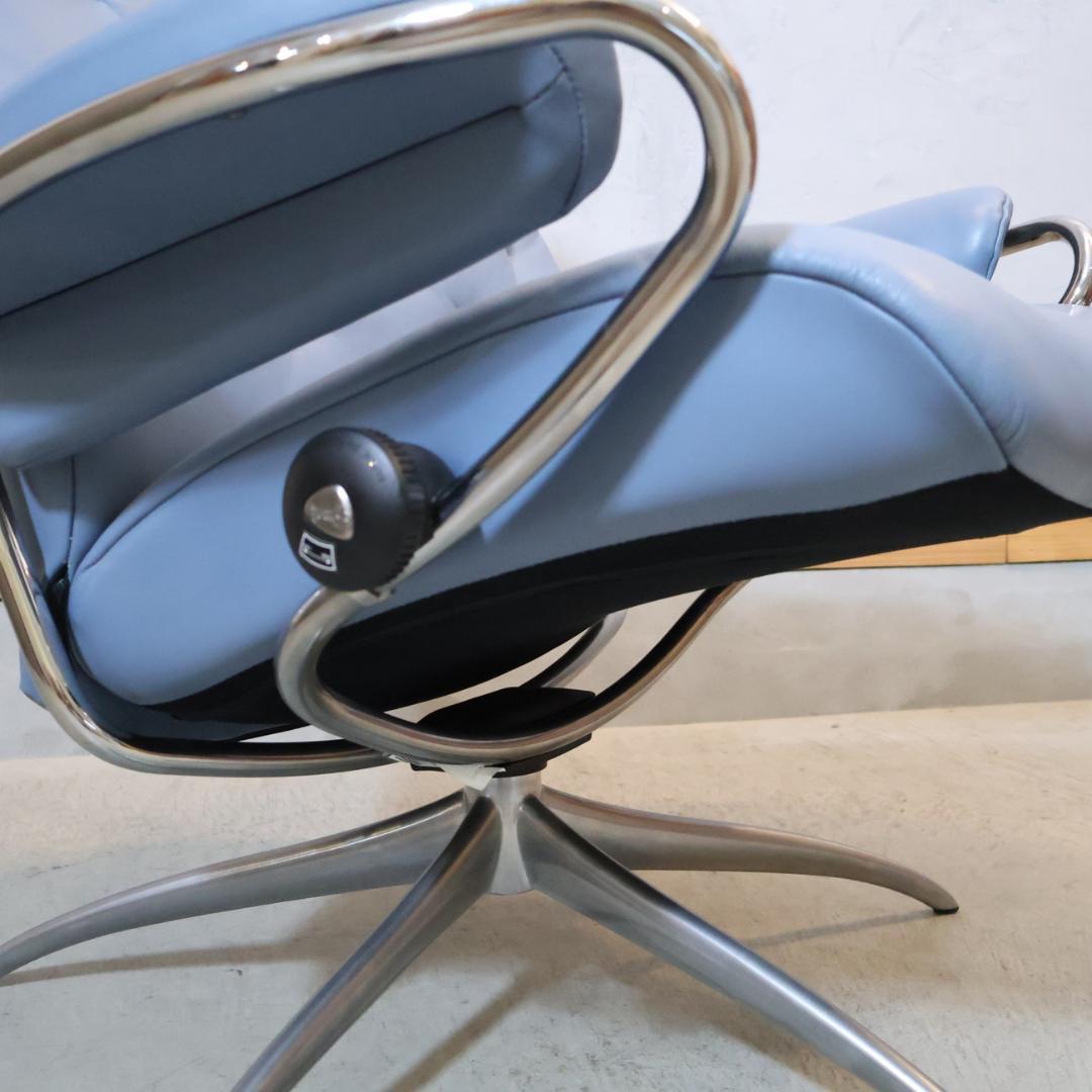 エコーネス 本革 Metro オフィスチェア ストレスレスチェア リクライニング