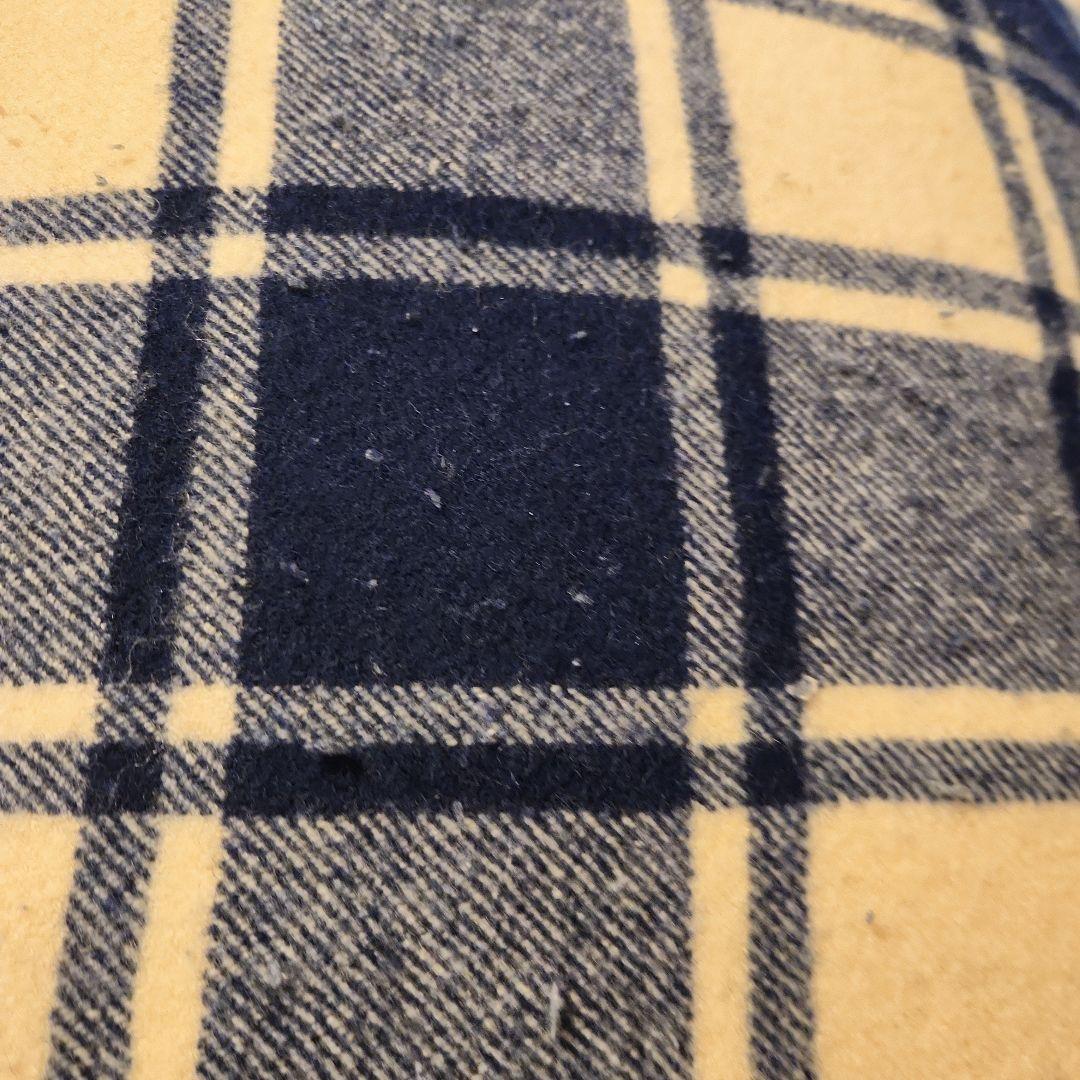 ラルフローレン　チェック柄クッションカバー ネイビー