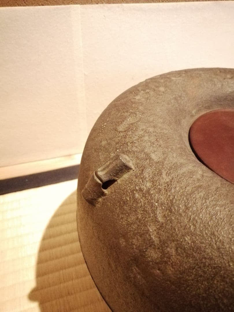 【茶事具】釜師浄栄　柏釜　茶釜　釜400