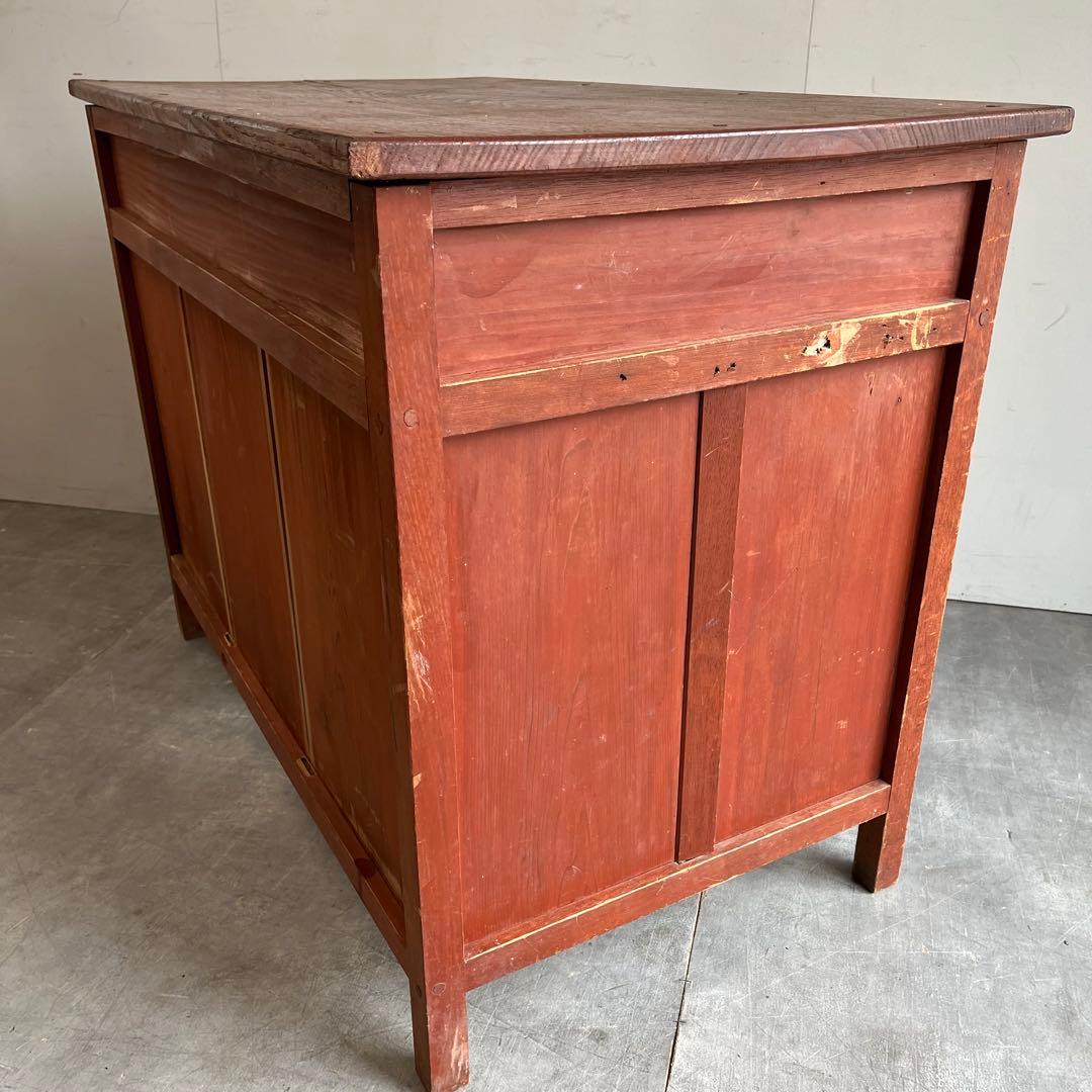 アンティーク 片袖机 デスク テーブル モダン レトロ 無垢材