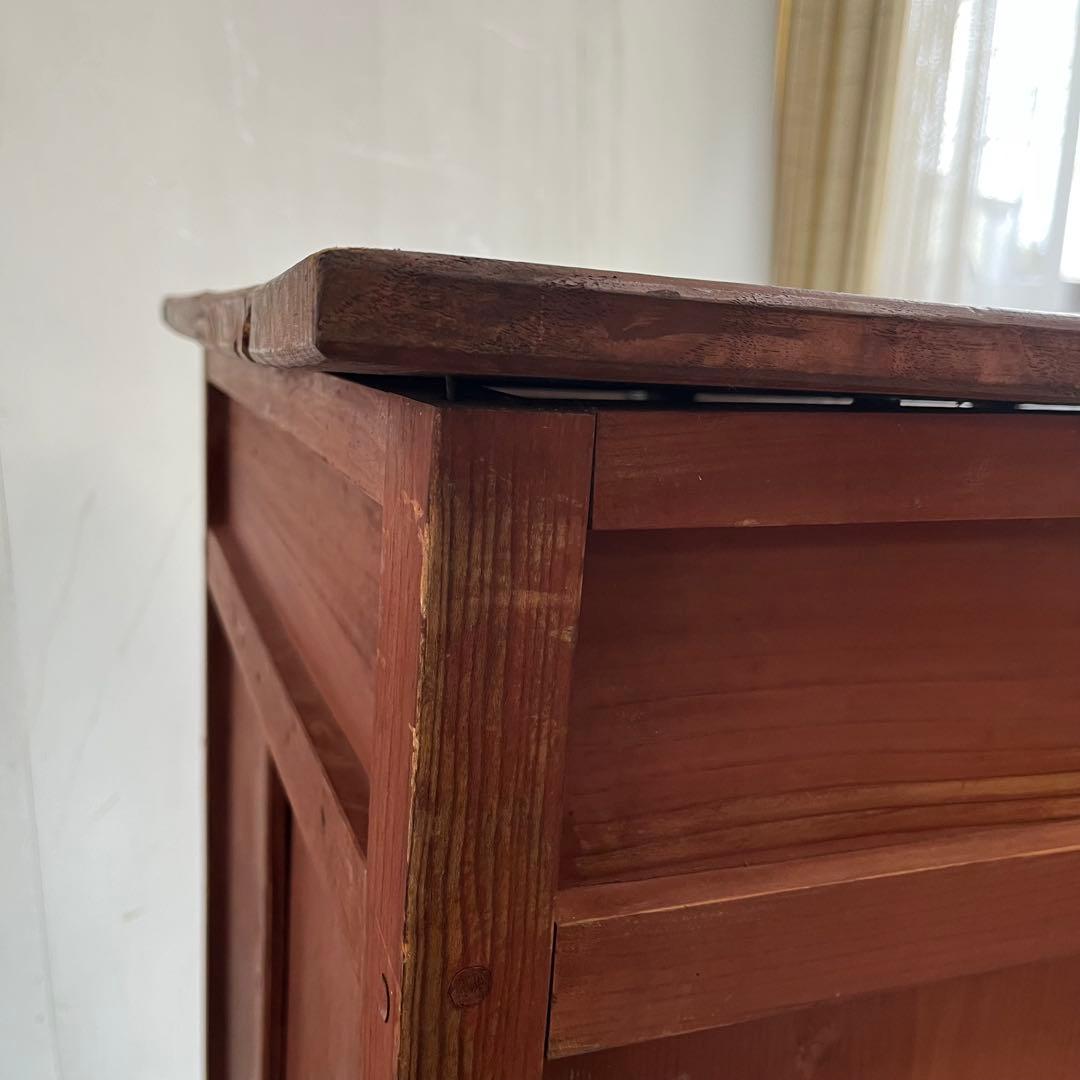 アンティーク 片袖机 デスク テーブル モダン レトロ 無垢材