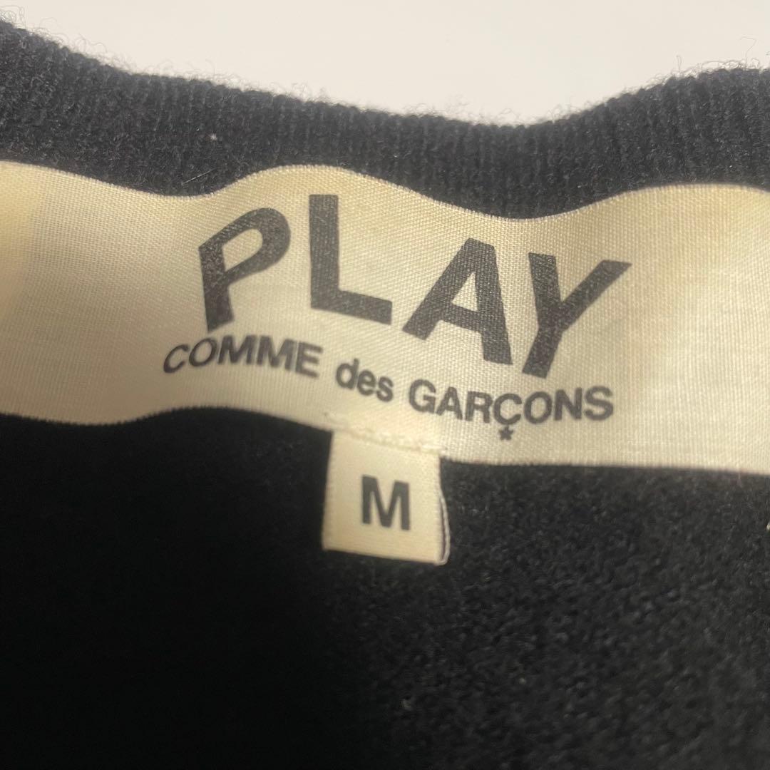 プレイコムデギャルソン　ウールニット　ブラックM ハートワッペン