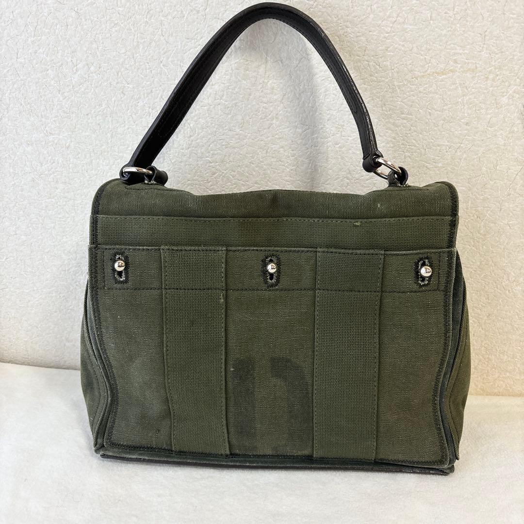 【伊勢丹限定】イヴサンローラン ミューズトゥ ミリタリーキャンバス × レザー