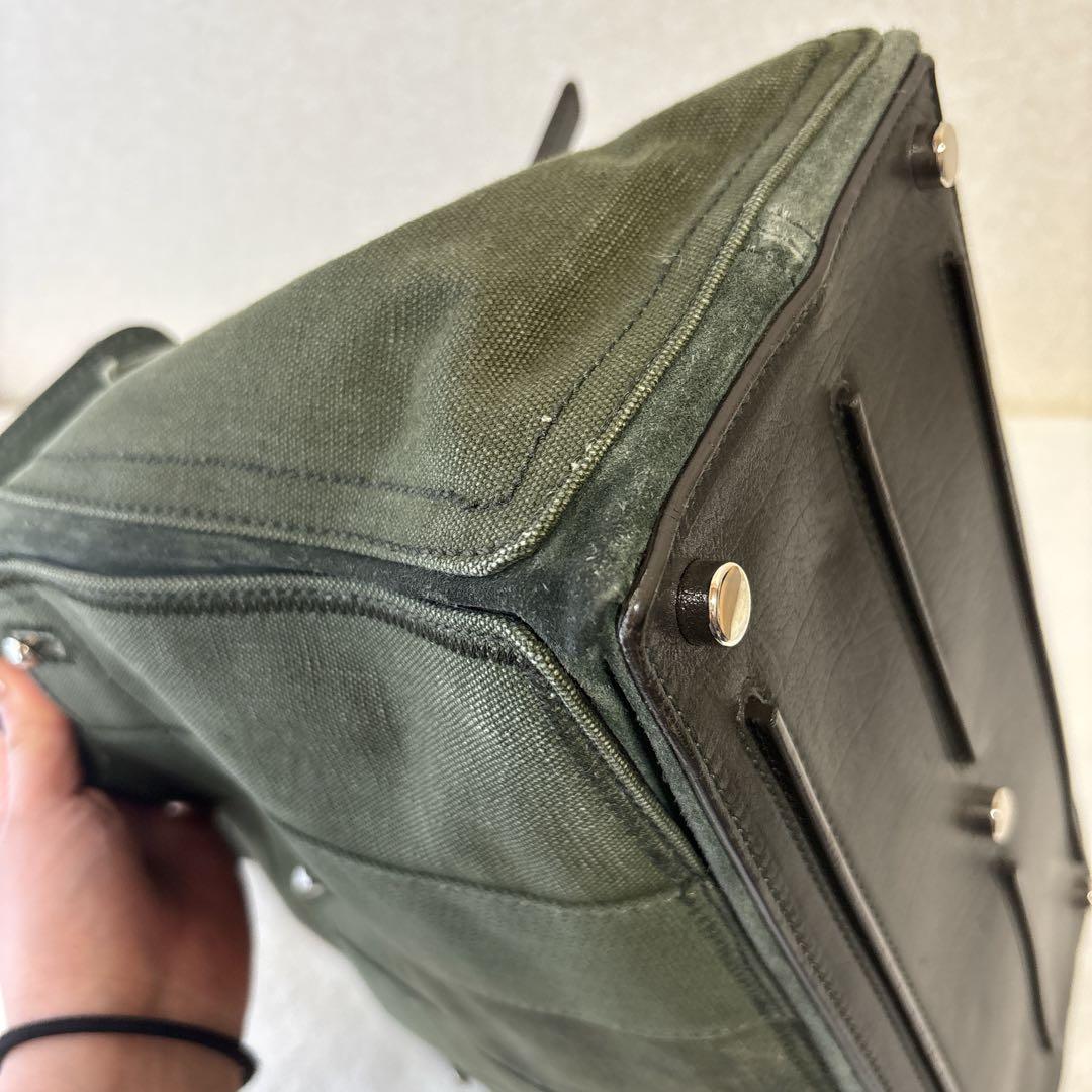 【伊勢丹限定】イヴサンローラン ミューズトゥ ミリタリーキャンバス × レザー