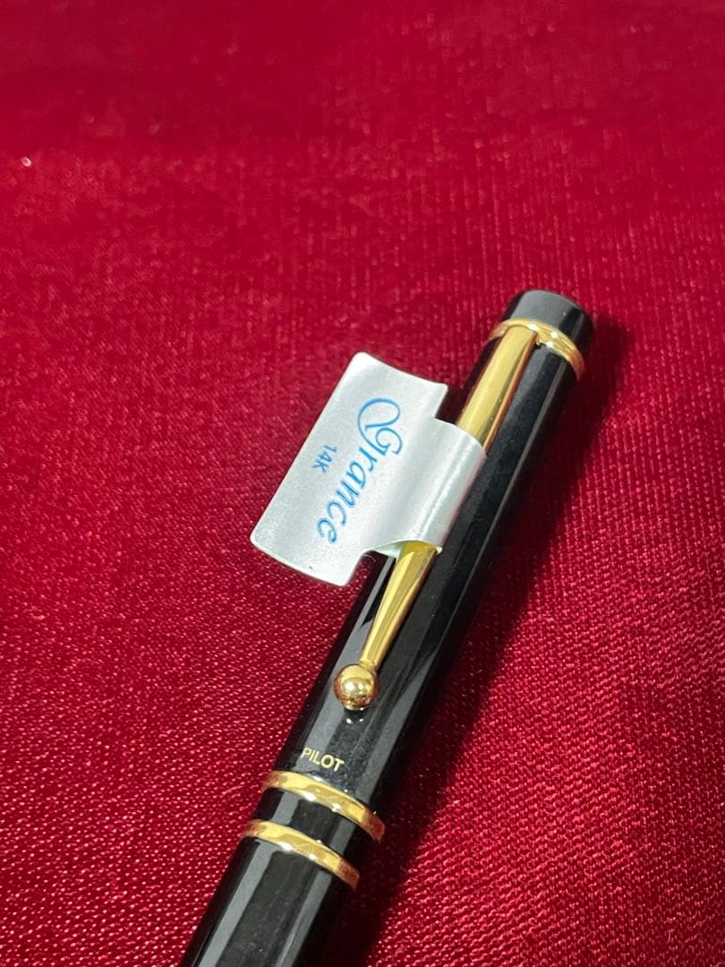 新品未使用　グランセ14K ジェットブラックマーブル　旧型　刻印　パイロット