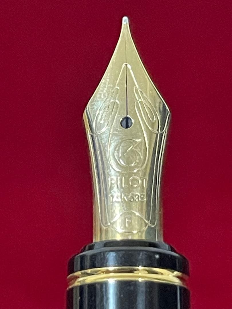 新品未使用　グランセ14K ジェットブラックマーブル　旧型　刻印　パイロット