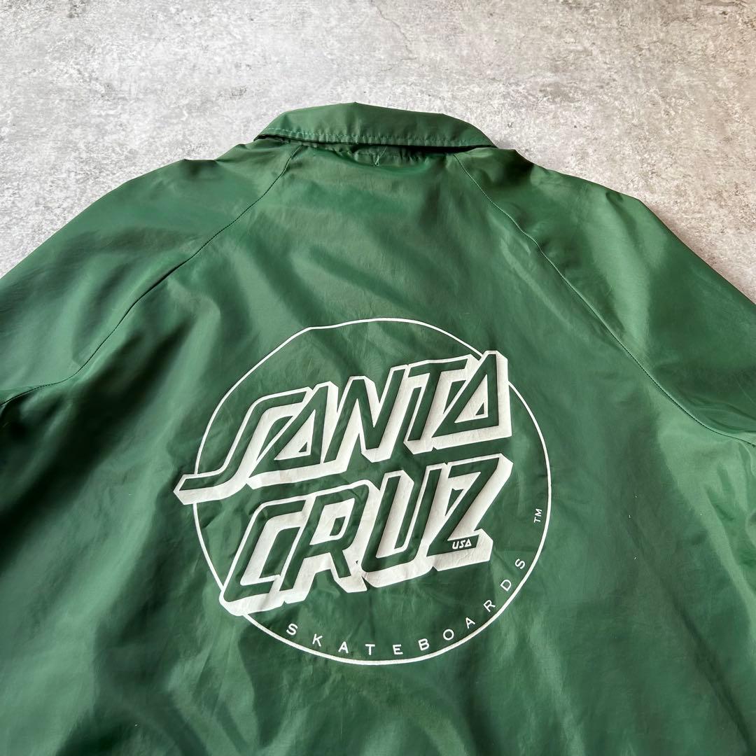 90s サンタクルーズ コーチジャケット USA製 グリーン XL スケート