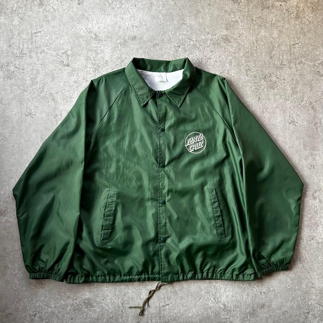 90s サンタクルーズ コーチジャケット USA製 グリーン XL スケート